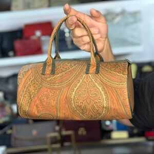 Etro Orange and Green Mini Bag